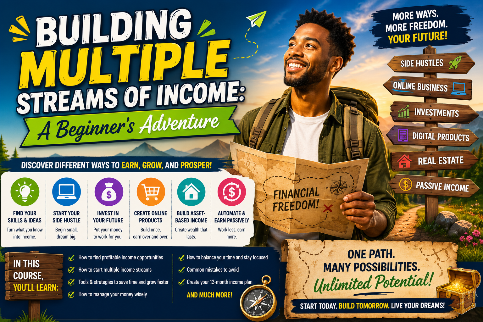 Building Multiple Streams of Income: A Beginner's Adventure