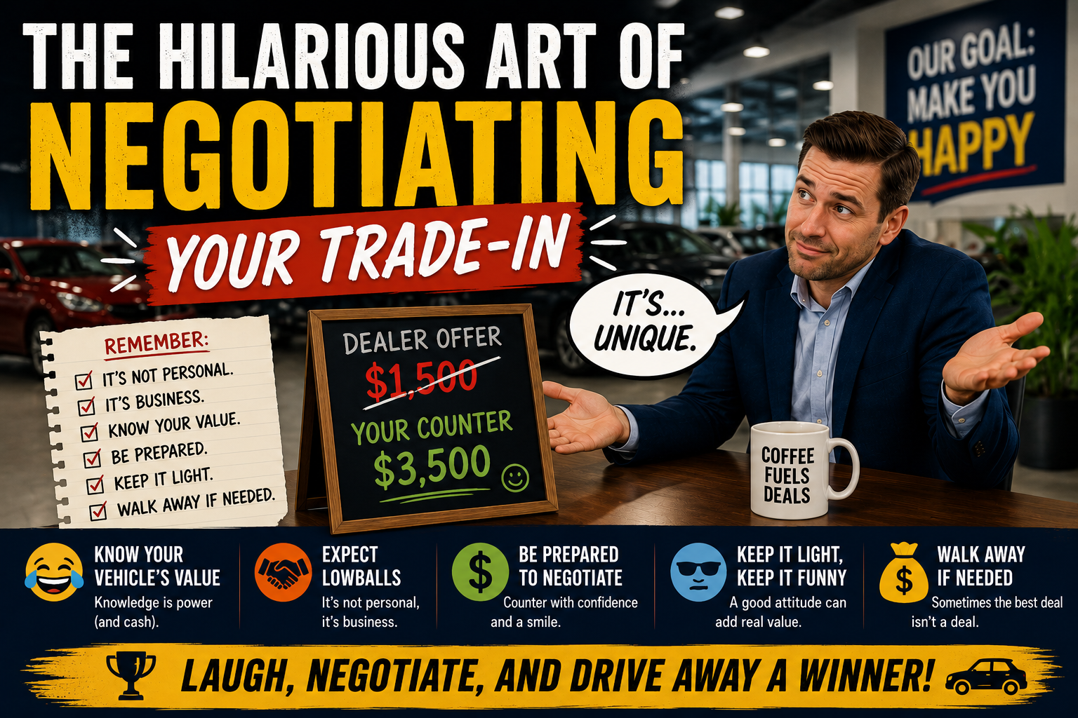 The Hilarious Art of Negotiating Your Trade-In